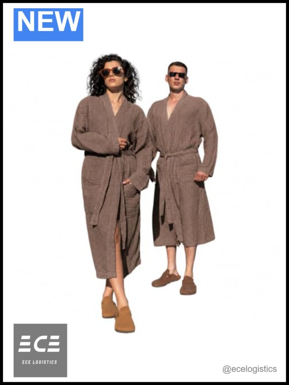 100% Cotton Muslin Kimono Robe Unisex Lightweight Bathrobe Spa Robe